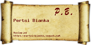 Pertsi Bianka névjegykártya